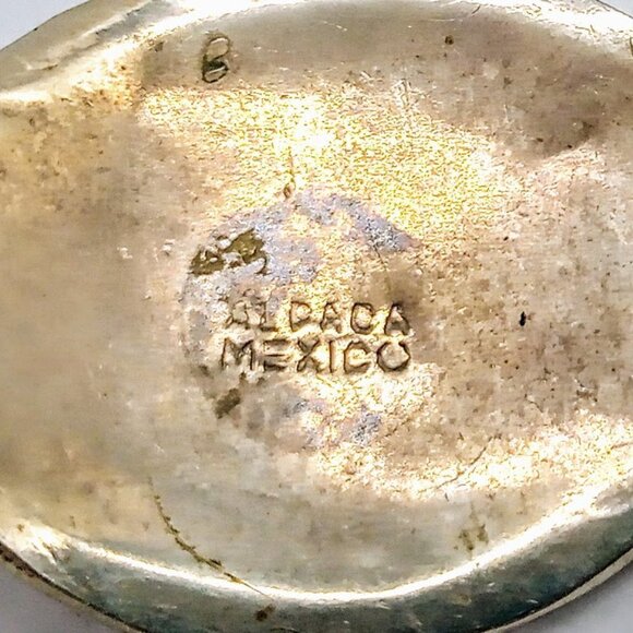 Sterling Silver Abalone Black Enamel Cuff Bracelet - Picture 5 of 5